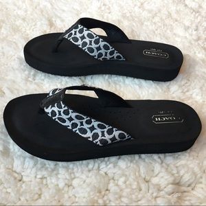 Coach logo rubber sandal